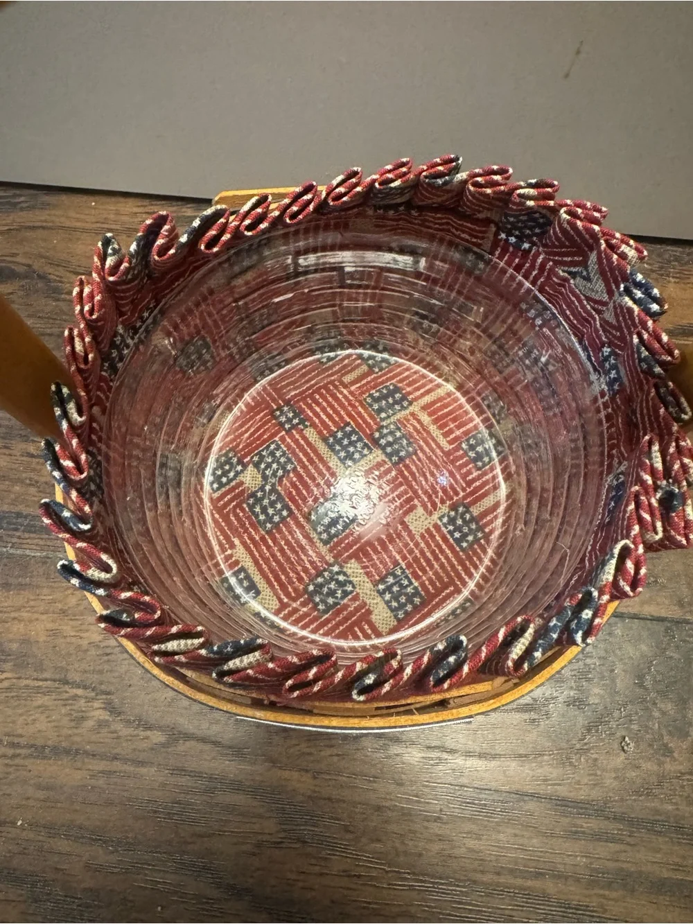 Longaberger Red, White and Blue 1997 Inaugural Woven Basket